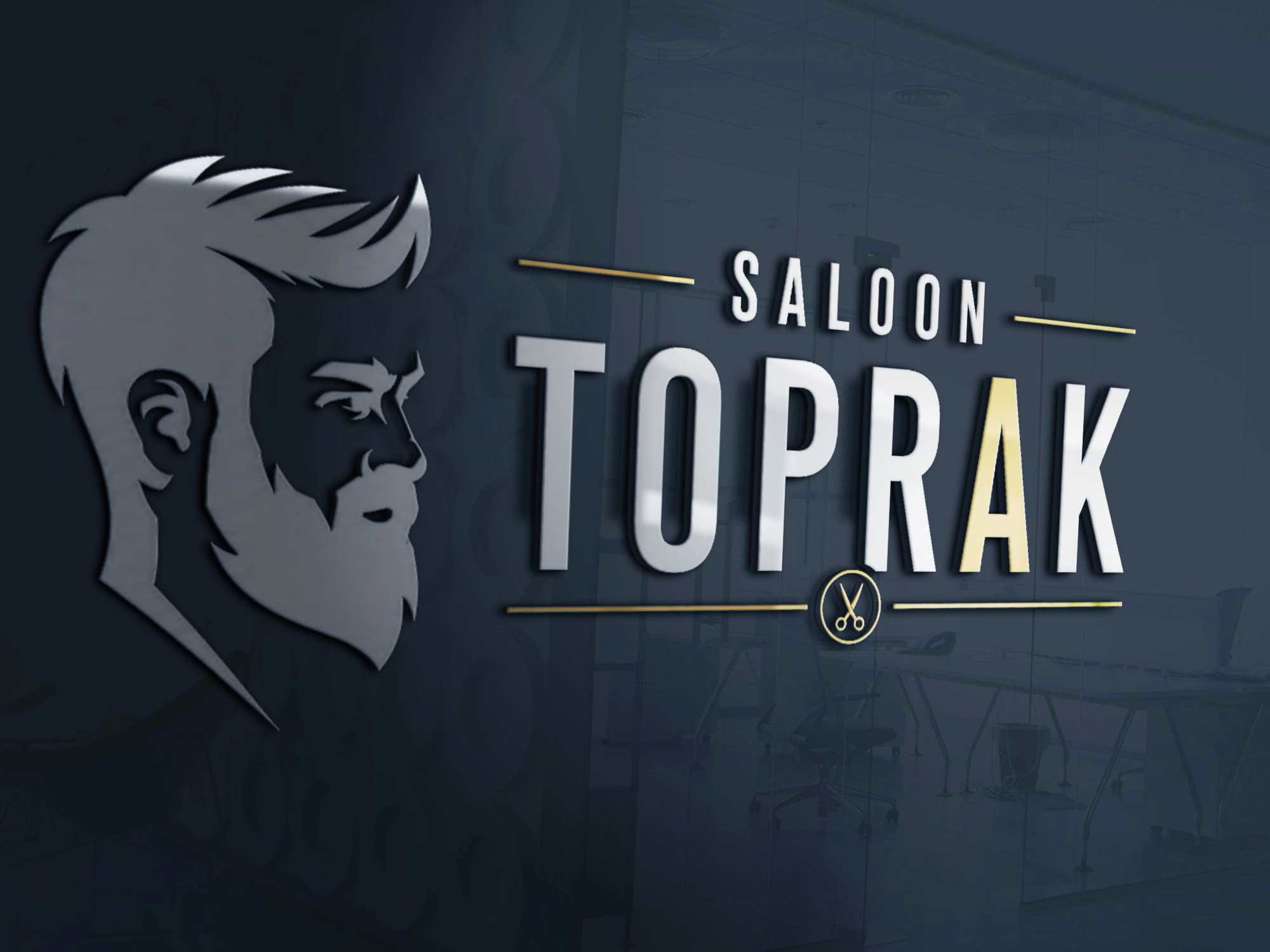 Saloon Toprak Maltepe erkek bakım ve kuaför salonu logosu